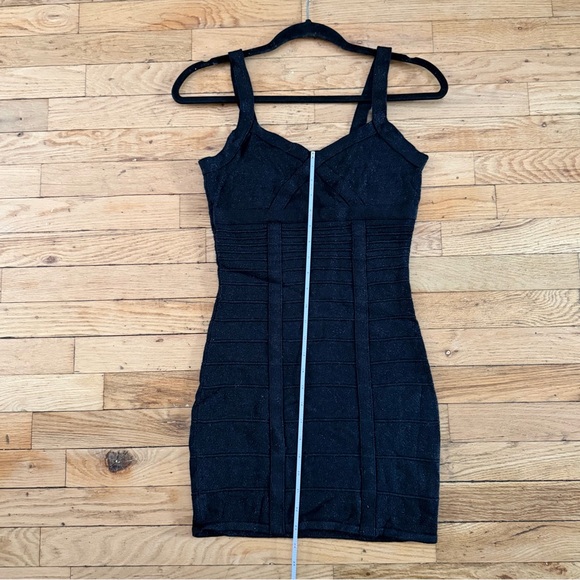 Dynamite Metallic Navy Bodycon Bandage Dress - Small - Picture 4 of 6